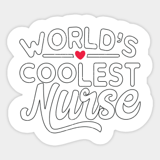 World's Coolest Nurse Sticker